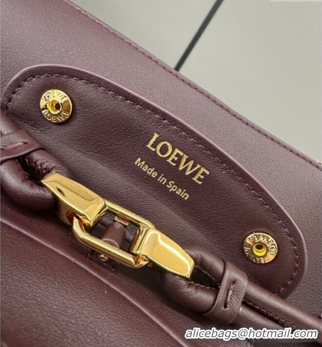 Best Price Loewe Medium Madrid bag in supple calfskin 052451 Dark Burgundy 2025