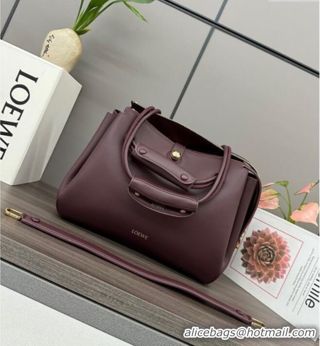 Best Price Loewe Medium Madrid bag in supple calfskin 052451 Dark Burgundy 2025