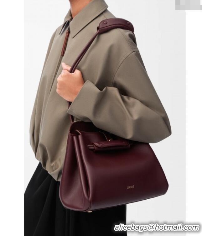 Best Price Loewe Medium Madrid bag in supple calfskin 052451 Dark Burgundy 2025