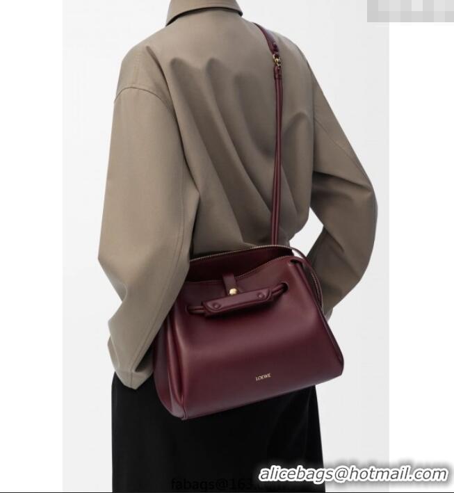 Best Price Loewe Medium Madrid bag in supple calfskin 052451 Dark Burgundy 2025