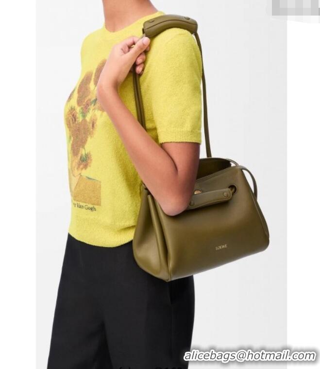 Spot Bulk Loewe Medium Madrid bag in supple calfskin 052451 Green 2025