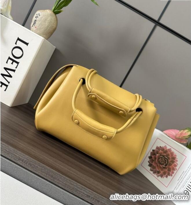 Original Cheap Loewe Medium Madrid bag in supple calfskin 052451 Yellow 2025