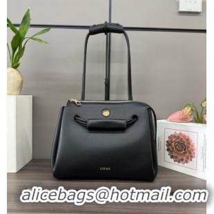 Top Quality Loewe Medium Madrid bag in supple calfskin 052451 Black 2025