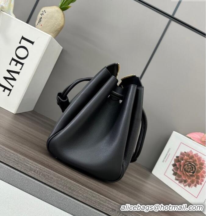 Top Quality Loewe Medium Madrid bag in supple calfskin 052451 Black 2025