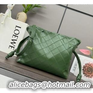 Discount Loewe Medium Flamenco clutch in quilted nappa lambskin 262487 Green 2025