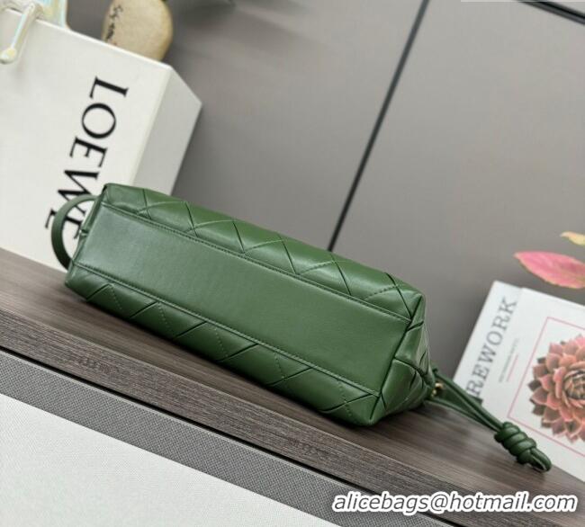 Discount Loewe Medium Flamenco clutch in quilted nappa lambskin 262487 Green 2025