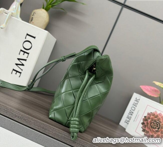 Discount Loewe Medium Flamenco clutch in quilted nappa lambskin 262487 Green 2025