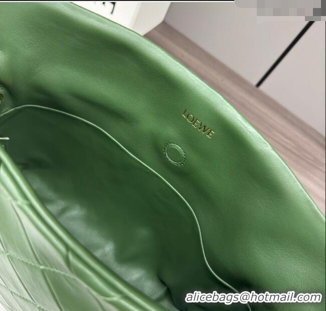 Discount Loewe Medium Flamenco clutch in quilted nappa lambskin 262487 Green 2025
