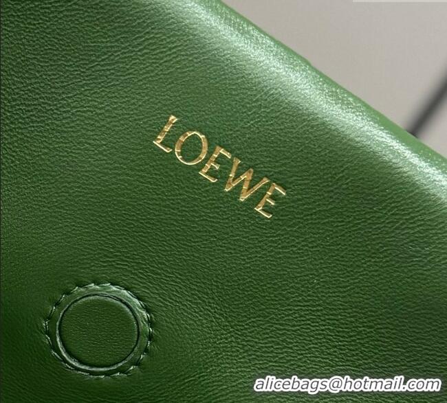 Discount Loewe Medium Flamenco clutch in quilted nappa lambskin 262487 Green 2025