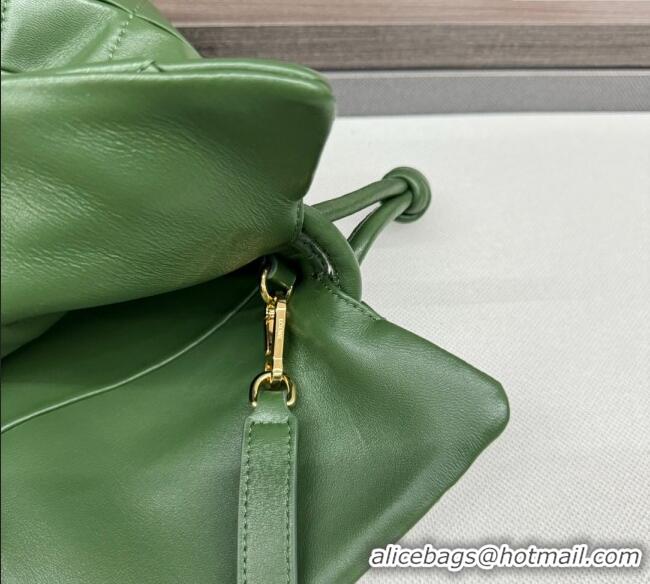 Discount Loewe Medium Flamenco clutch in quilted nappa lambskin 262487 Green 2025