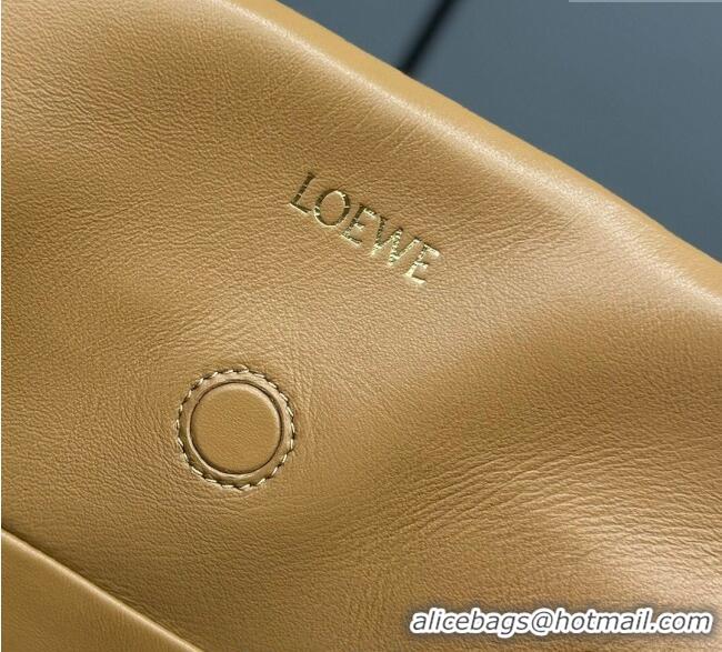 Luxury Cheap Loewe Medium Flamenco clutch in quilted nappa lambskin 262487 Brown 2025