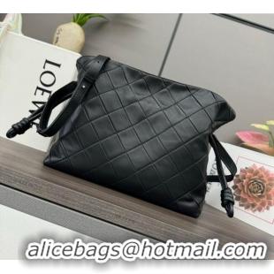 Well Crafted Loewe Medium Flamenco clutch in quilted nappa lambskin 262487 Black 2025
