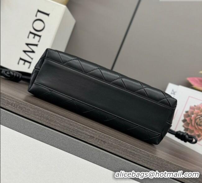 Well Crafted Loewe Medium Flamenco clutch in quilted nappa lambskin 262487 Black 2025