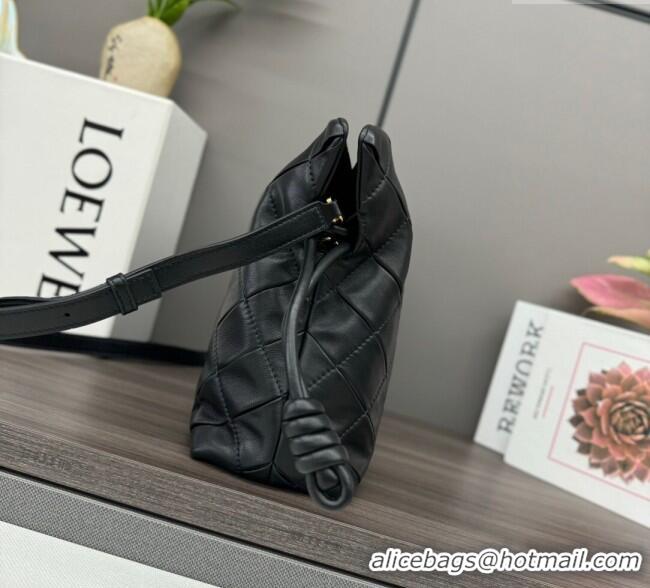 Well Crafted Loewe Medium Flamenco clutch in quilted nappa lambskin 262487 Black 2025