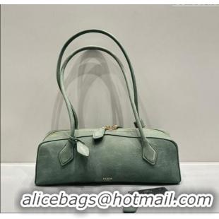 New Fashion Alaia Le Tecket Medium Long Shoulder bag in Nubuck Leather 0802 Sage Green 2025