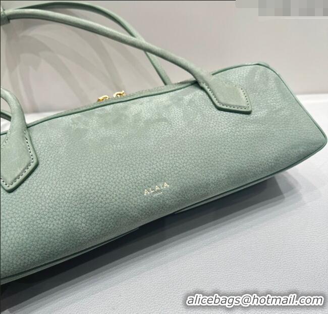 New Fashion Alaia Le Tecket Medium Long Shoulder bag in Nubuck Leather 0802 Sage Green 2025