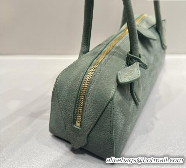 New Fashion Alaia Le Tecket Medium Long Shoulder bag in Nubuck Leather 0802 Sage Green 2025