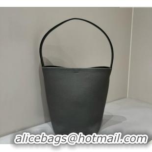 Famous Brand The Row Medium N/S Park Tote Bag in Grained Leather 0802 Timouse Grey 2025