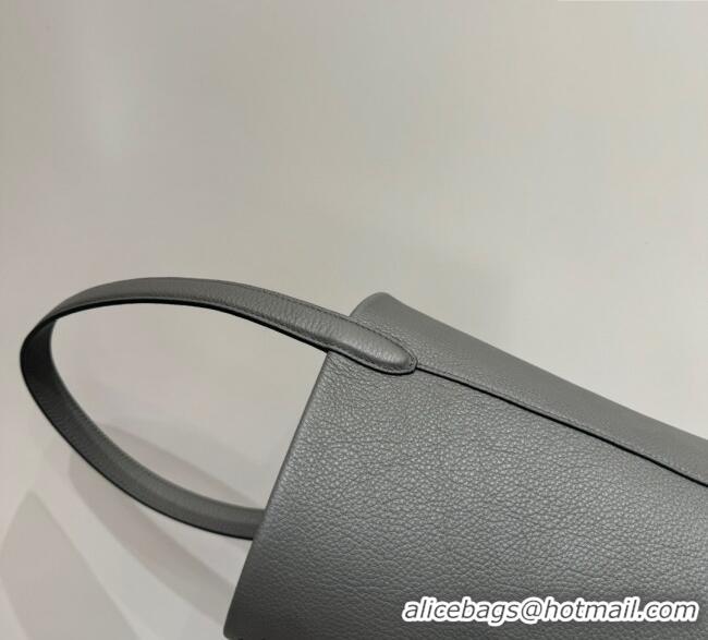 Famous Brand The Row Medium N/S Park Tote Bag in Grained Leather 0802 Timouse Grey 2025