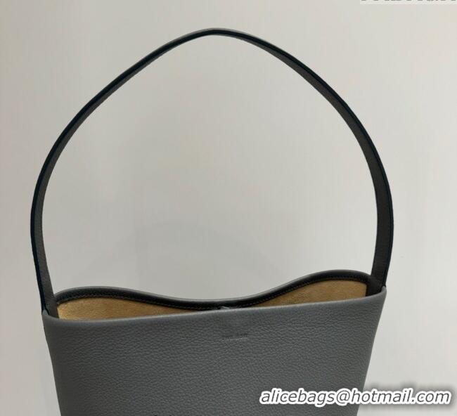 Famous Brand The Row Medium N/S Park Tote Bag in Grained Leather 0802 Timouse Grey 2025