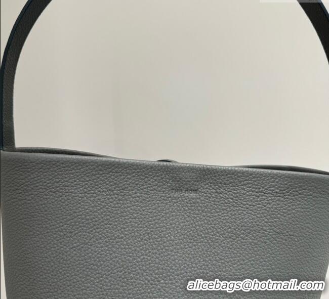 Famous Brand The Row Medium N/S Park Tote Bag in Grained Leather 0802 Timouse Grey 2025