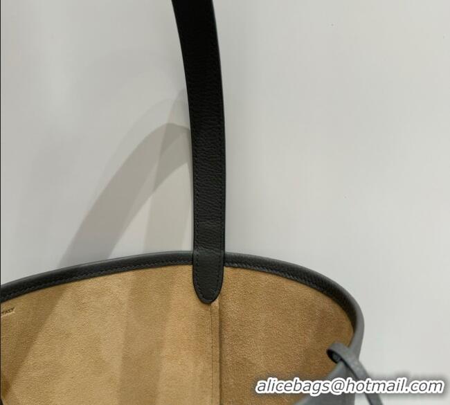 Famous Brand The Row Medium N/S Park Tote Bag in Grained Leather 0802 Timouse Grey 2025