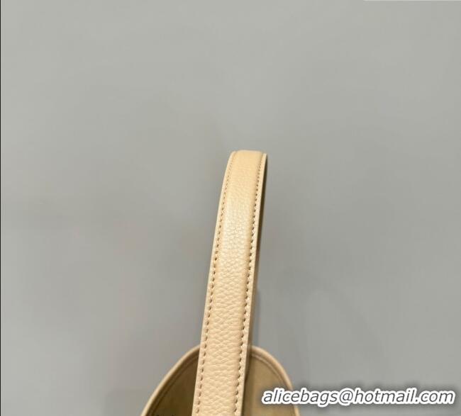 Top Design The Row Medium N/S Park Tote Bag in Grained Leather 0802 Milk Tea 2025