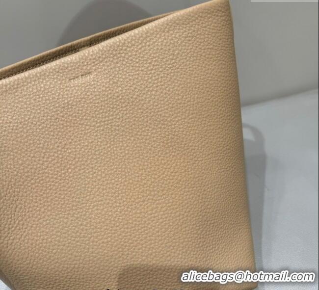 Top Design The Row Medium N/S Park Tote Bag in Grained Leather 0802 Milk Tea 2025