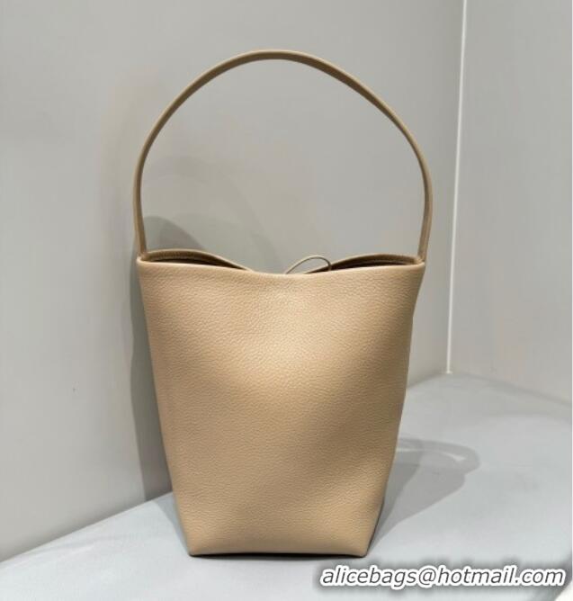 Top Design The Row Medium N/S Park Tote Bag in Grained Leather 0802 Milk Tea 2025