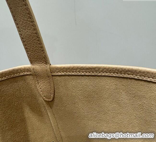 Top Design The Row Medium N/S Park Tote Bag in Grained Leather 0802 Milk Tea 2025