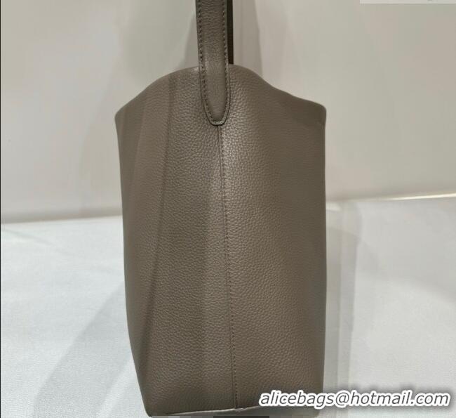 Best Quality The Row Medium N/S Park Tote Bag in Grained Leather 0802 Elephant Grey 2025