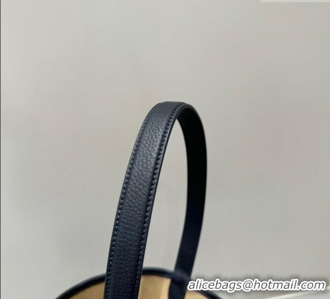 Well Crafted The Row Medium N/S Park Tote Bag in Grained Leather 0802 Marine Blue 2025