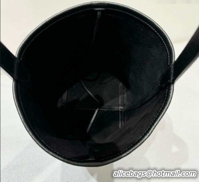 Top Quality The Row Medium N/S Park Tote Bag in Grained Leather 0802 Black 2025