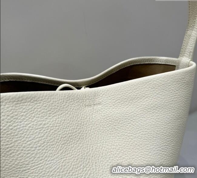 Famous Brand The Row Medium N/S Park Tote Bag in Grained Leather 0802 White 2025