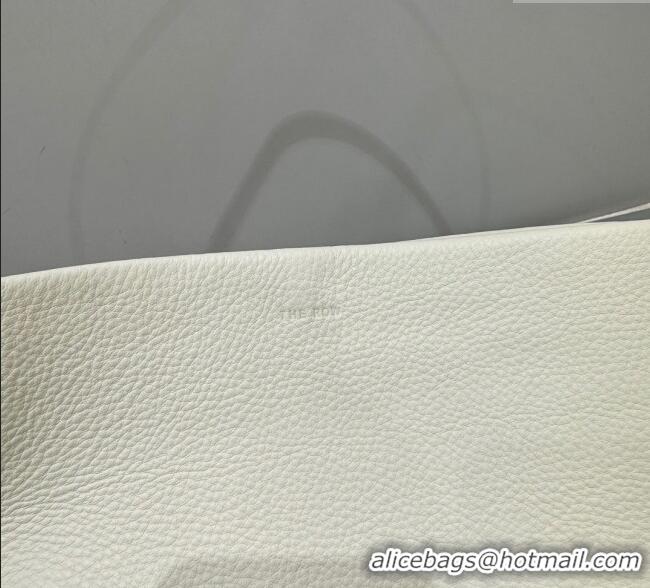 Famous Brand The Row Medium N/S Park Tote Bag in Grained Leather 0802 White 2025