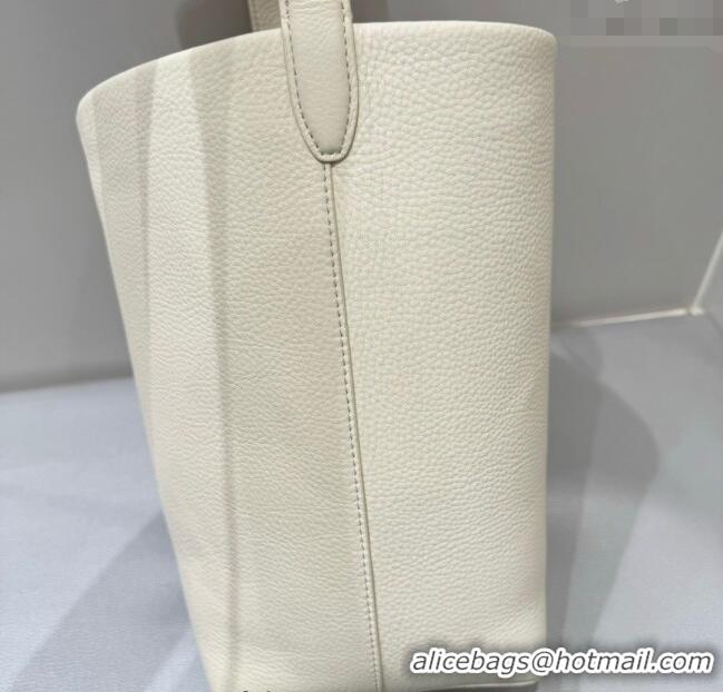 Famous Brand The Row Medium N/S Park Tote Bag in Grained Leather 0802 White 2025