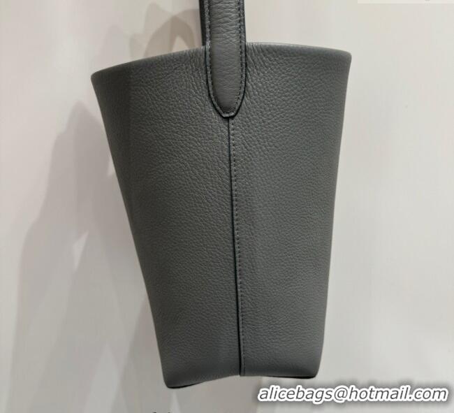 Buy Discount The Row Small N/S Park Tote Bag in Grained Leather S0802 Timouse Grey 2025