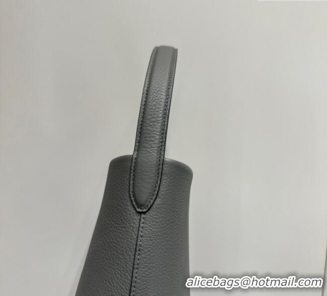 Buy Discount The Row Small N/S Park Tote Bag in Grained Leather S0802 Timouse Grey 2025