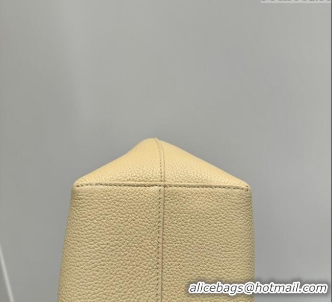 Modern Classic The Row Small N/S Park Tote Bag in Grained Leather 0802 Mustard Yellow 2025