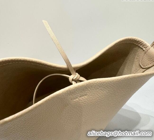 Grade Quality The Row Small N/S Park Tote Bag in Grained Leather 0802 Milk Tea 2025