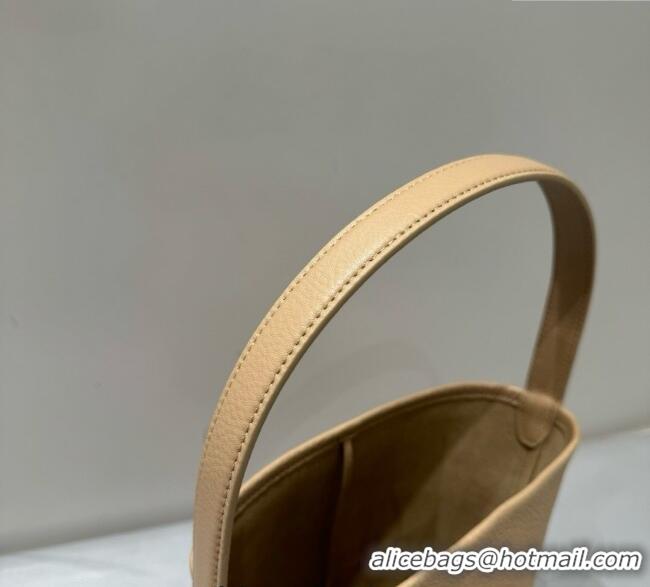 Grade Quality The Row Small N/S Park Tote Bag in Grained Leather 0802 Milk Tea 2025