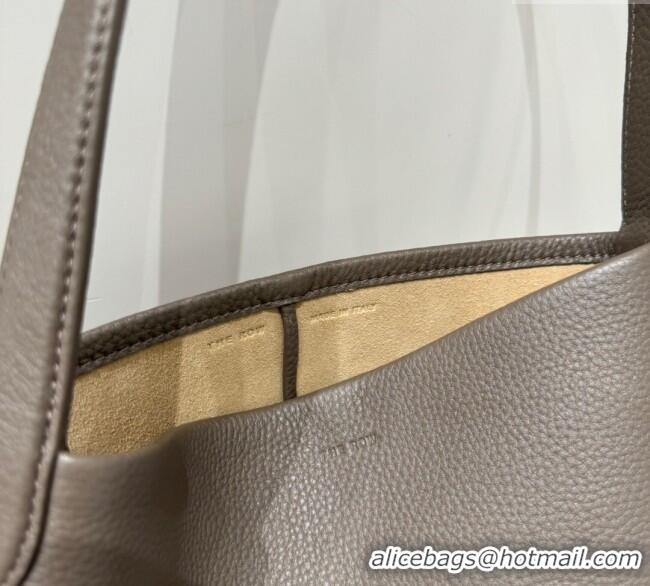 Good Product The Row Small N/S Park Tote Bag in Grained Leather 0802 Elephant Grey 2025