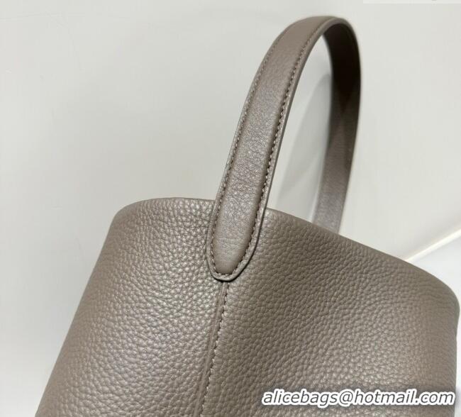 Good Product The Row Small N/S Park Tote Bag in Grained Leather 0802 Elephant Grey 2025