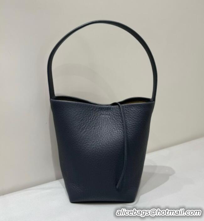 Luxury Cheap The Row Small N/S Park Tote Bag in Grained Leather 0802 Marine Blue 2025