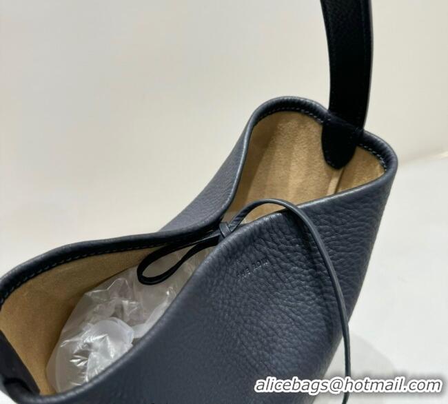 Luxury Cheap The Row Small N/S Park Tote Bag in Grained Leather 0802 Marine Blue 2025