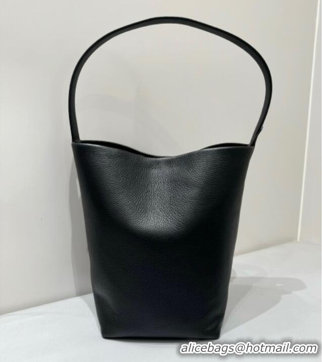 Well Crafted The Row Small N/S Park Tote Bag in Grained Leather 0802 Black 2025