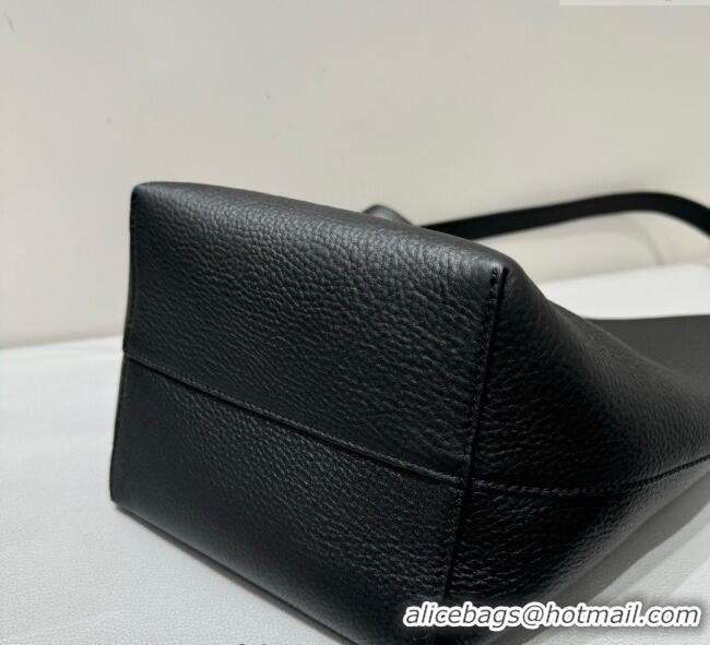 Well Crafted The Row Small N/S Park Tote Bag in Grained Leather 0802 Black 2025