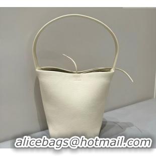 Affordable Price The Row Small N/S Park Tote Bag in Grained Leather 0802 White 2025