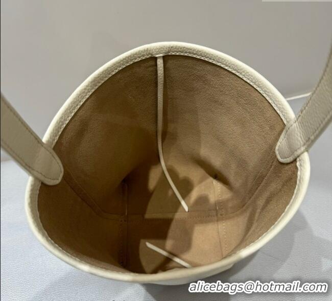 Affordable Price The Row Small N/S Park Tote Bag in Grained Leather 0802 White 2025