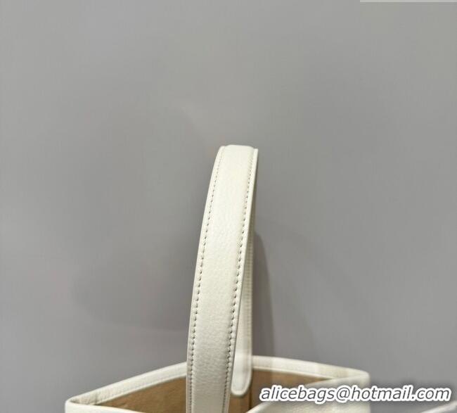 Affordable Price The Row Small N/S Park Tote Bag in Grained Leather 0802 White 2025